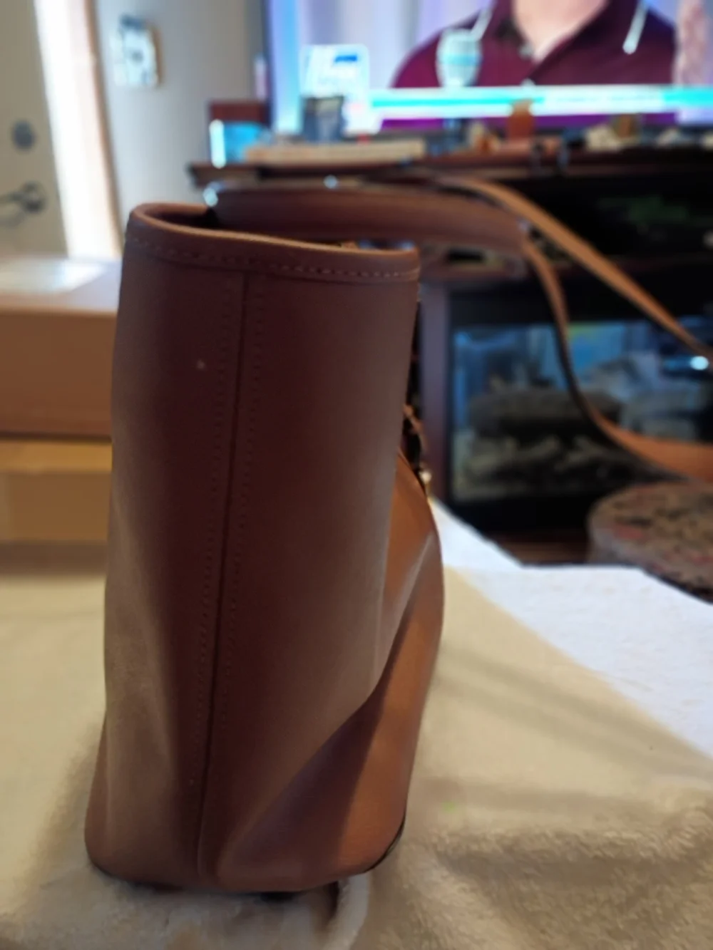 Michael Kors Brown Saffino Leather Laptop Tote ******